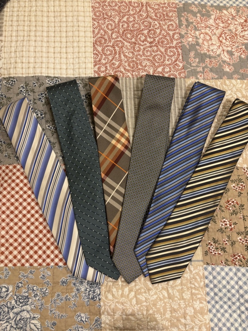 Geoffrey Beene Men's Multi-Color Striped and Plaid Tie Set